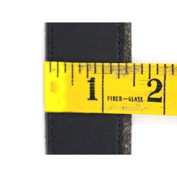 Levi's DARK BROWN GENUINE LEATHER 1.5"Wd STITCH CASUAL DRESS WOMEN'S BELT M (P8 - Picture 8 of 14